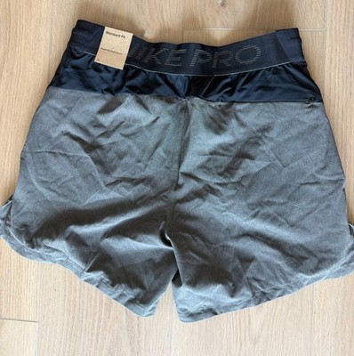 NWT Nike Pro Flex Training Shorts Particle Gray/Black CZ1512-073 - Size Medium