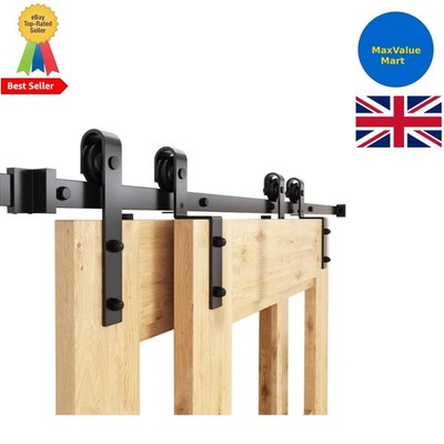 200 cm Schwerlast Schiebetor Scheunen Tür Schienen Kit - Elegante Doppeltür Lösung