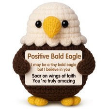 Faith Based Gifts for Women Men - Positive Crochet Bald Eagle with Inspiratio...