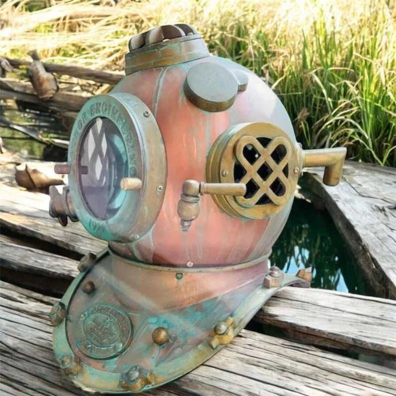 Mark V Rare Antique Diving Divers Helmet Vintage Navy Us Sea Deep Scuba ...