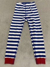 Hanna Andersson Pajama Pants Boys 5 Blue Striped Organic Cotton Pull On Bottoms