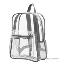 Clear PVC Backpack Travel School Bag Transparent Stadium Tote UK