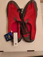 Brand New With Tags Men's Size 11/12 Athletic Works RedMESH WATER SHOES
