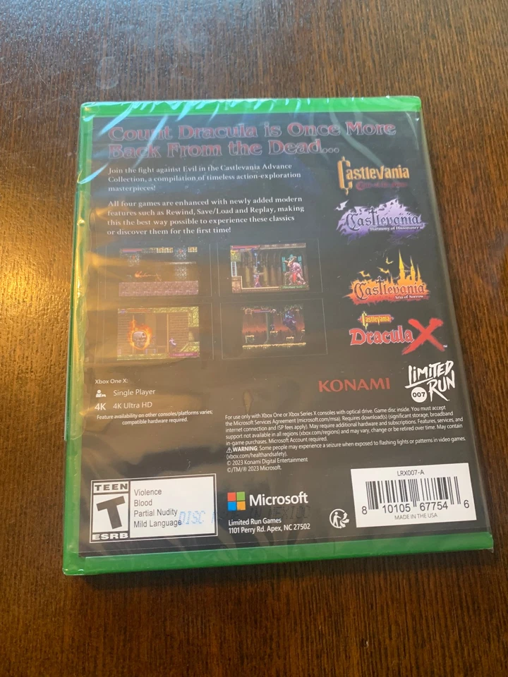 Limited Run #7: Castlevania Advance Collection Xbox One X Moon Variant Cover New - Image 2 of 4