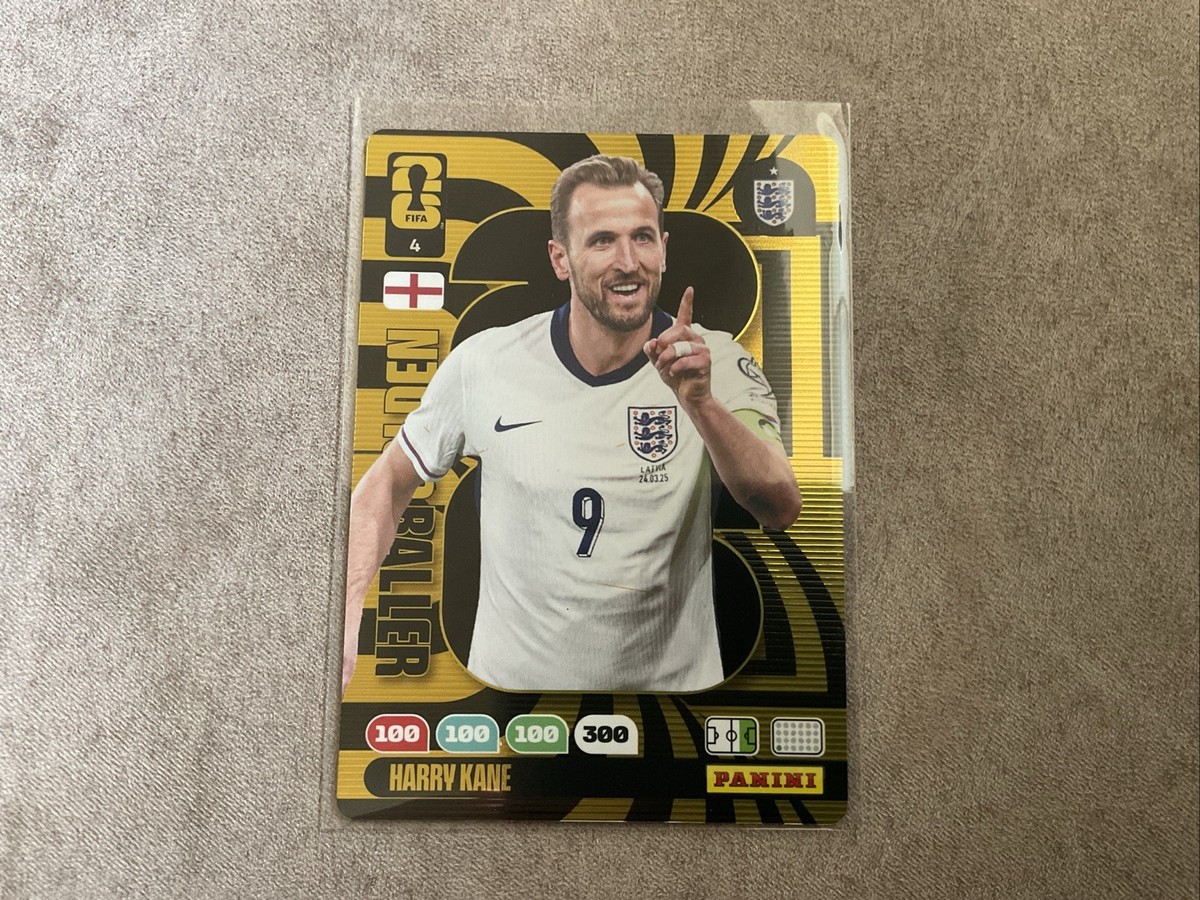 アドレナリンXL  ハーランド　ゴールデンボーラー Harry Kane Panini 2026 WC Adrenalyne XL Golden Baller #4 Card In