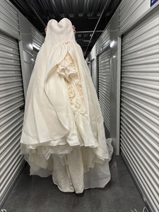 Size 4 Beautiful Bride Wedding Dress, Strapless Ivory Color With Light Pink Hugh