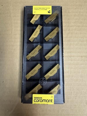 Sandvik Coromant N123L2-0800-0008-TM 2135 Grooving Inserts   Full Box of 10 NEW