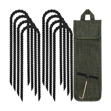 RIY Trampoline Stakes Anchors High Wind Heavy Duty Tent Stakes 12 Inch Ground...