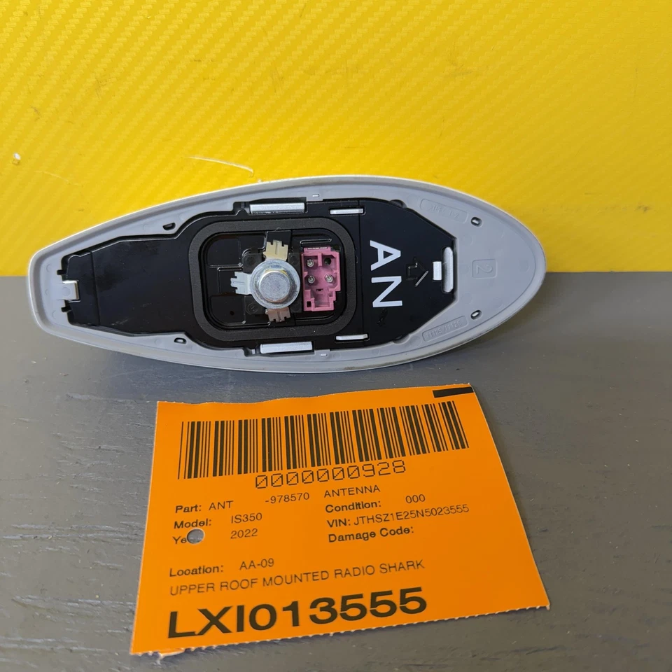 2021-2025 LEXUS IS350 UPPER ROOF MOUNTED RADIO SHARK FIN ANTENNA SEDAN ROOF OEM - Image 2 of 3