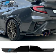 Fits 22-25 Subaru WRX D Style Rear Bumper Aprons Splitter Canards Gloss Black