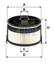 NAPA NFF2265 Fuel Filter Insert 80mm Height Replacement Fits Mercedes-Benz