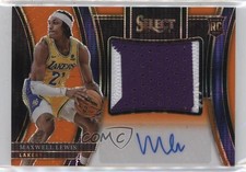 2023-24 Panini Select FOTL Orange Pulsar Prizm 16/30 Maxwell Lewis Auto 1fl4