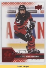 2022 Team Canada Juniors Women's WC Red Foil Jaime Bourbonnais #55 READ 0kt0