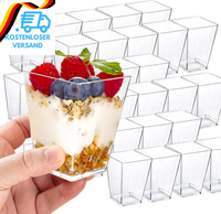50 StüCk DessertgläSer,5Oz/160Ml Dessertbecher Plastik,Eisbecher,Wiederverwendba