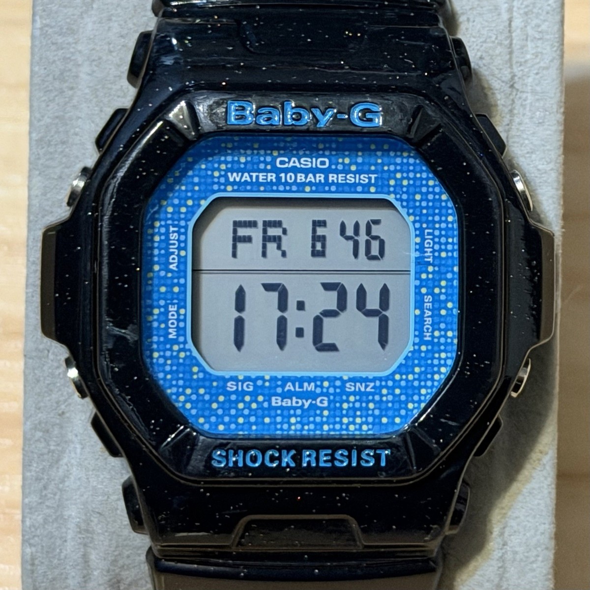 Casio G-Shock Baby-G BG-5600GL-1 Black Sparkle Women's Square