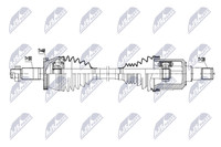 NTY Antriebswelle NPW-HY-666 FüR Hyundai KIA