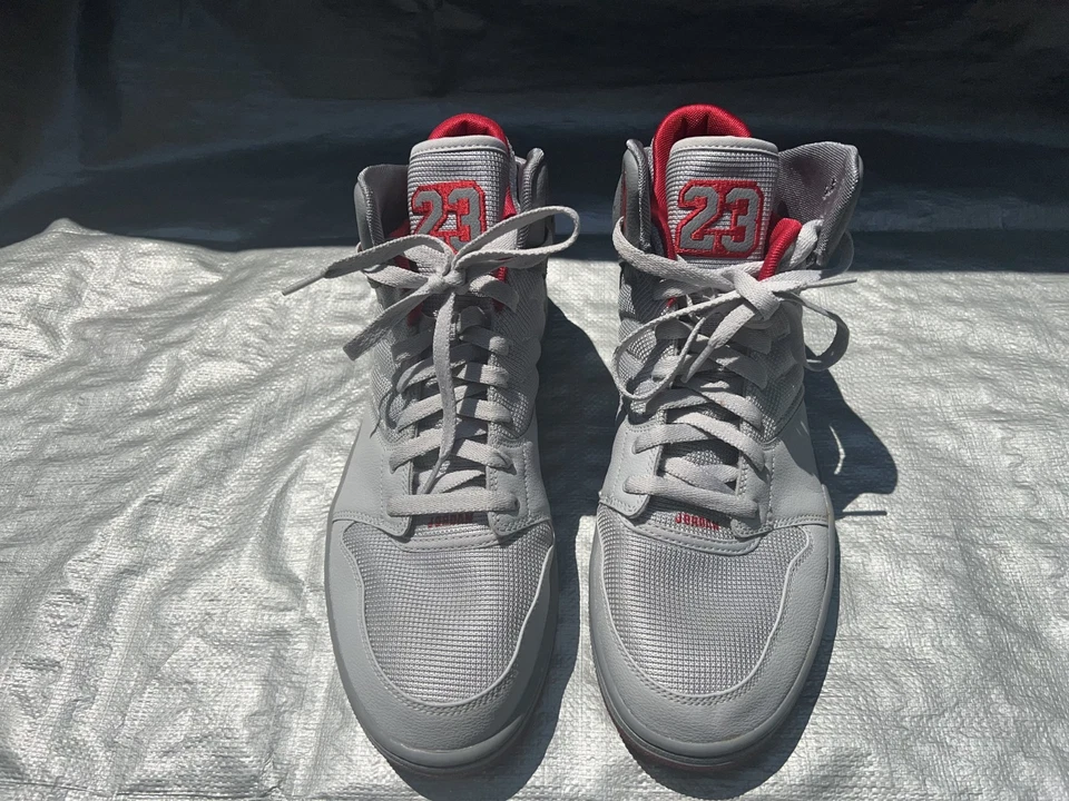 Nike Air Jordan 1 Flight 4 Basketball Shoes Mens 12 Gray  Sneakers 838818-005 - Image 3 of 4