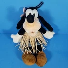Rare Disney Goofy in Grass Hula Skirt Hawaiian Vacation 8" Mini Bean Bag Plush