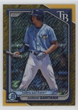 2024 Bowman Chrome Prospects Gold Shimmer Refractor 30/50 Adrian Santana 0wl1