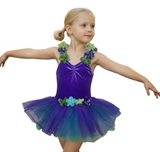 Lot of 6 Wildflowers Child X-Small Dance Costume Ballet Tutu Purple With Flowers