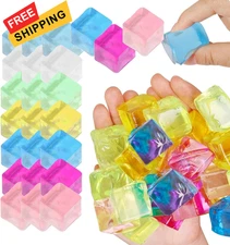 Ice Cube Sensory Toys 24 Pcs Squishy Fidget Stress for Adults Kids... 
