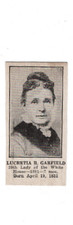 VERY RARE  Lucretia R. Garfield, ca. 1930 (W589) President and Wives Strip Card