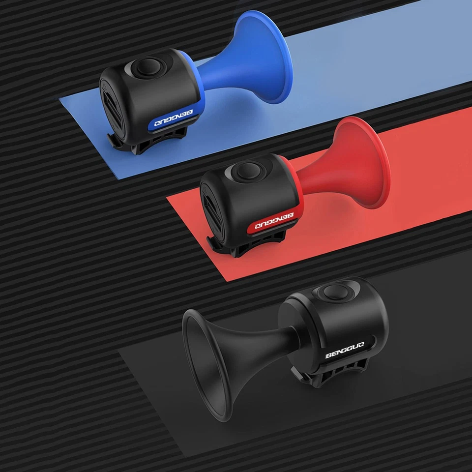 Campana de bicicleta 120db bicicleta electrónica bocina fuerte ciclismo campana eléctrica anillo Foto 2 de 4