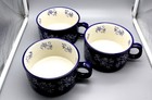 3 Temp-tations By Tara Blue Floral Lace Soup Mug Handle PPP-SQ-471668 L@@Kl — photo 3
