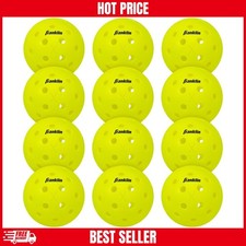 Franklin Sports X-40 Outdoor Pickleballs - Official Size - Yellow - 12 Pack