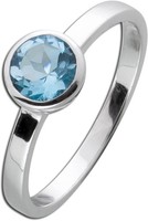 SolitäRring Silber 925 Hellblauer Blautopas Edelstein 16