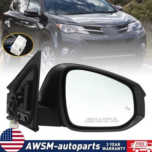 Heated Power Side View Mirror w/ Turn signal Passenger Side Right for 15-18 Rav4