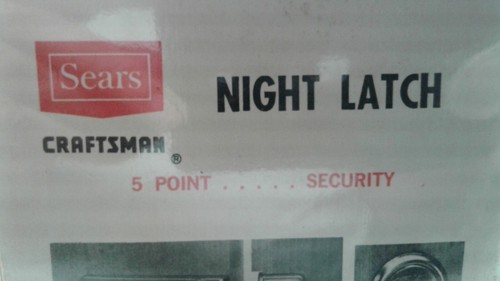 SEARS NOS Craftsman Vtg Rim Lock Night Latch 5818 Deadlock Keys SEALED Complete - Picture 15 of 15