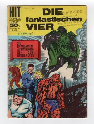 1967 MARVEL FANTASTIC FOUR #58 APP OF DR DOOM & SILVER SURFER KEY RARE GERMAN
