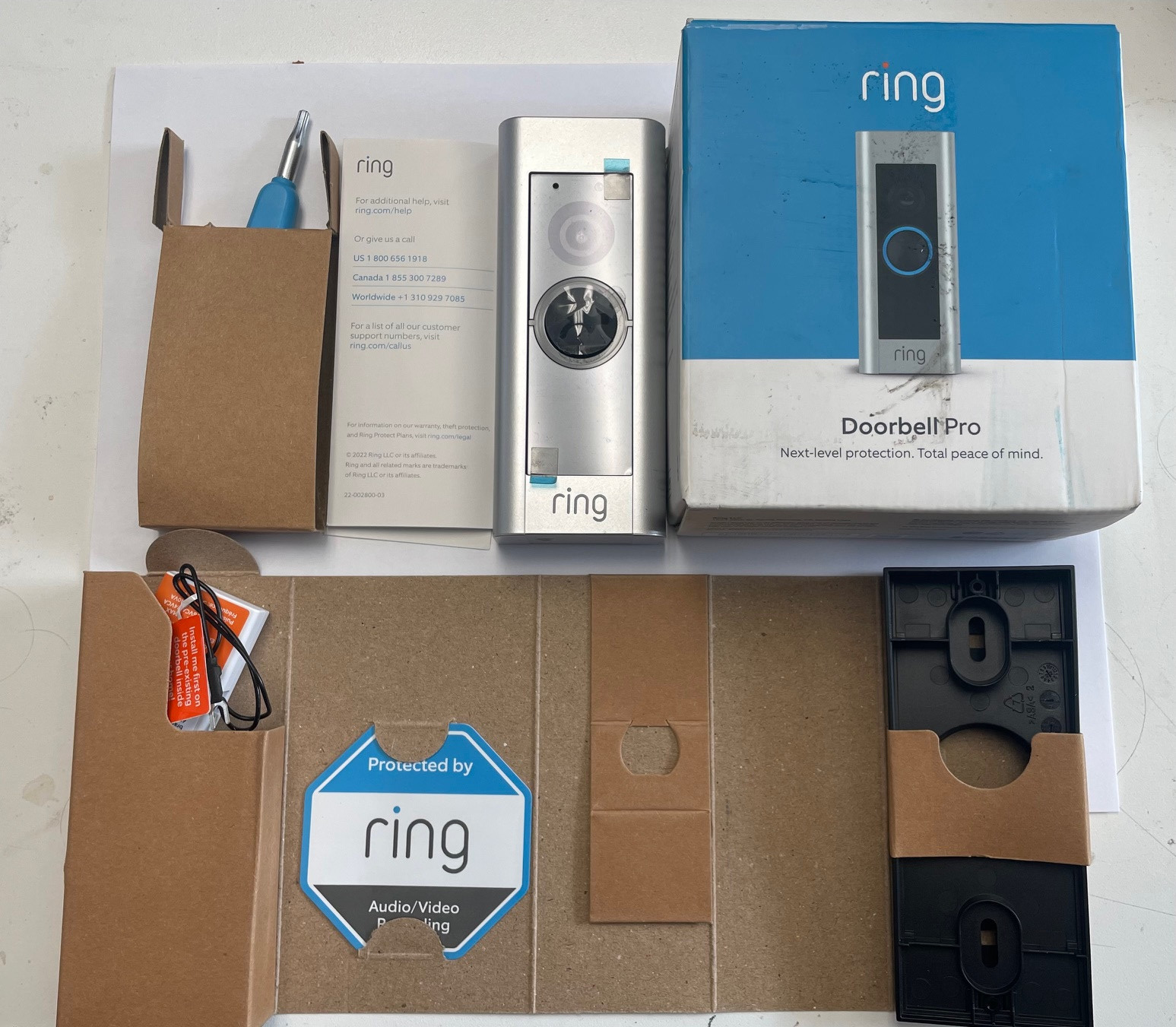 Ring Video Doorbell Pro 1080P HD Wi-Fi Wired in Satin Nickel-image