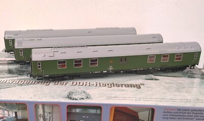 TILLIG 70046 DR Set und Wagen 2 cl + Kofferraum grüne Lackierung Regiereunszug Ep.