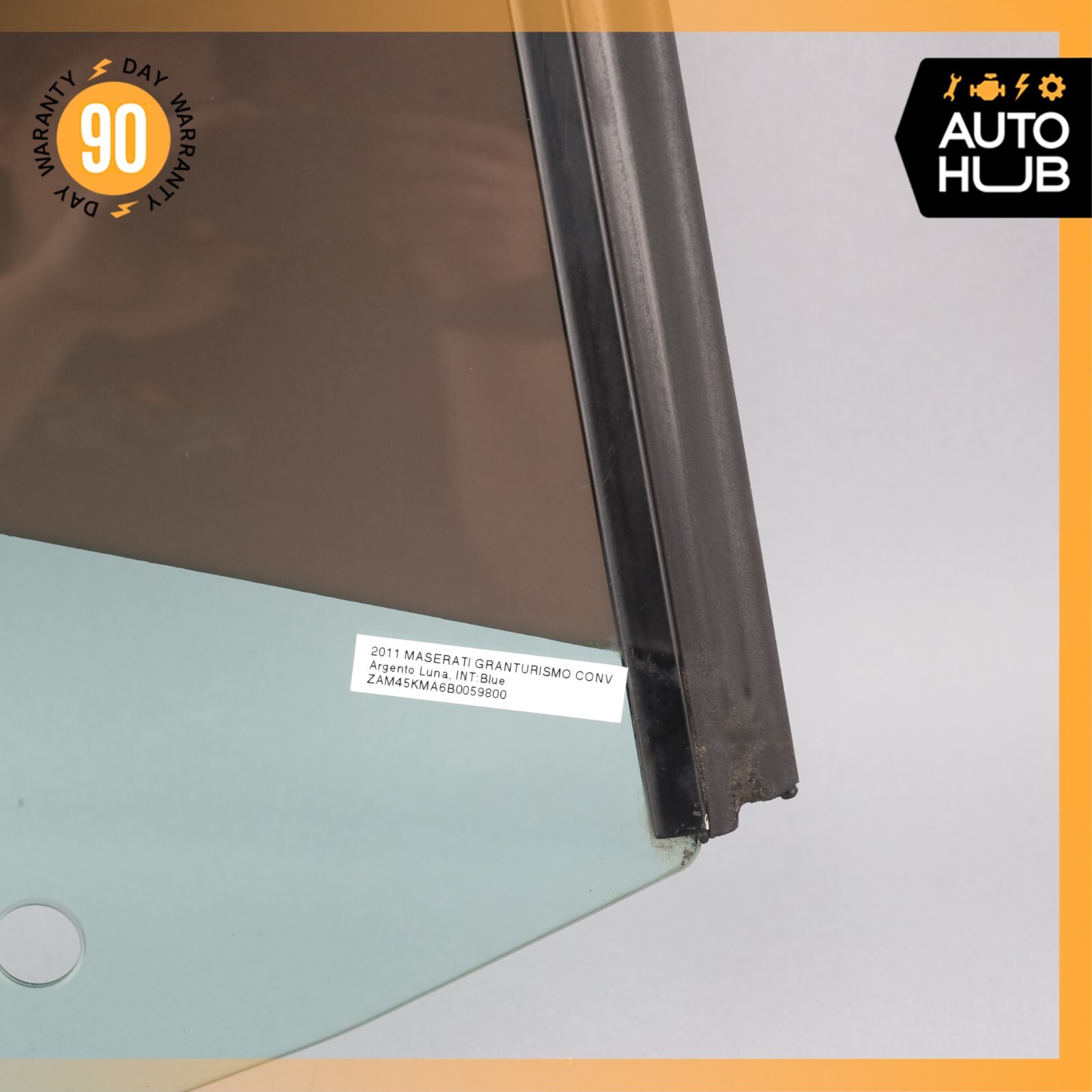 Maserati GranTurismo S M145 Convertible Rear Right Quarter Window Glass OEM 23k