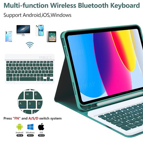 For iPad 5/6/7/8/9/10/11th Gen A16 Air 11 M3 2025 Keyboard Case Bluetooth Mouse - Picture 39 of 64