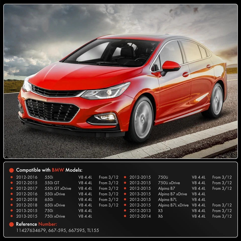 Turbocharger Oil Line for BMW 550i 550i GT xDrive 650i 750i 750Li Alpina B7 X5 - Image 2 of 4