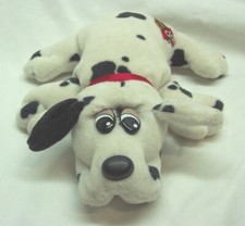 VINTAGE Tonka Pound Puppies WHITE W/ BLACK SPOTS PUPPY 7" Plush STUFFED ANIMAL