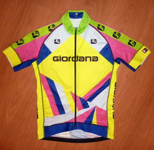 Giordana FRC Cycling Jersey Women's Sz M Medium Multicolor Geometric Full Zip