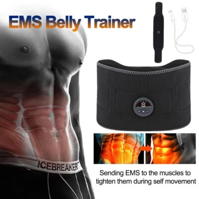 HAILICARE Muscle Stimulator EMS Ab Trainer Men Portable Stimulater Abs Belly Massager