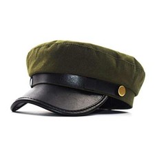 Chauffeur Hat for Men Women Classic Vintage Newsboy Cap One Size Army Green