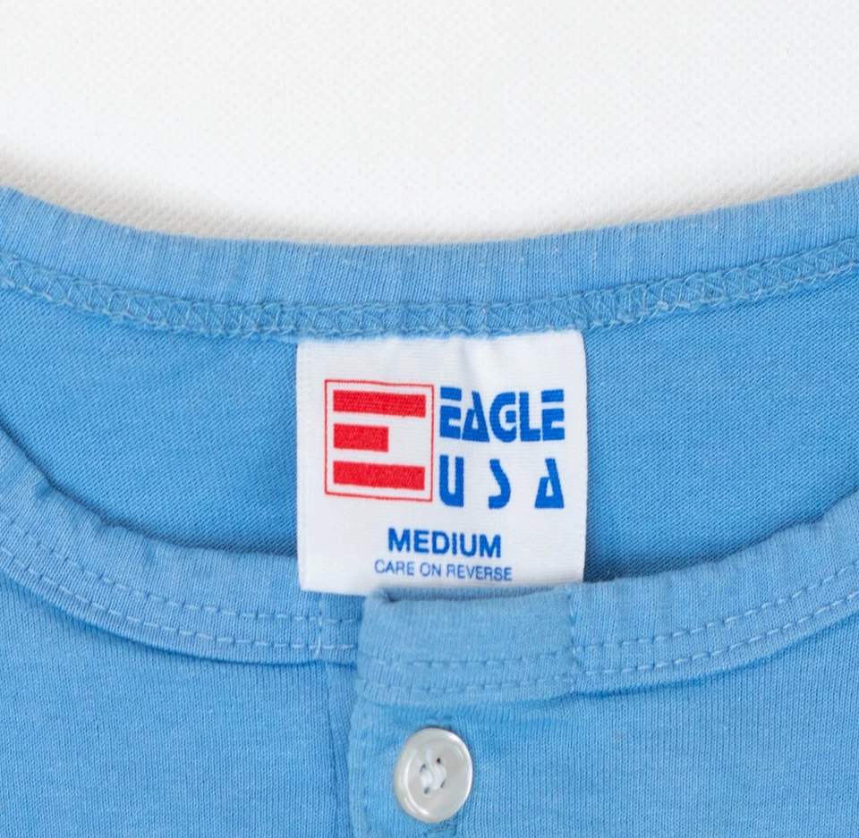 Camiseta Raglán Béisbol De Colección Showtime Deportes Hombres Talla Mediana Azul 20x29 Foto 4 de 4