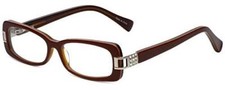 Calabria 853 Exotic Acetate Crystal Cat Eye Reading Glasses Cocoa Brown 2.00