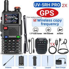 BAOFENG 5RH GPS 10W WALKIE TALKIE MULTI BAND RECHARGEABLE FM TWO WAY RADIOS 2PCS