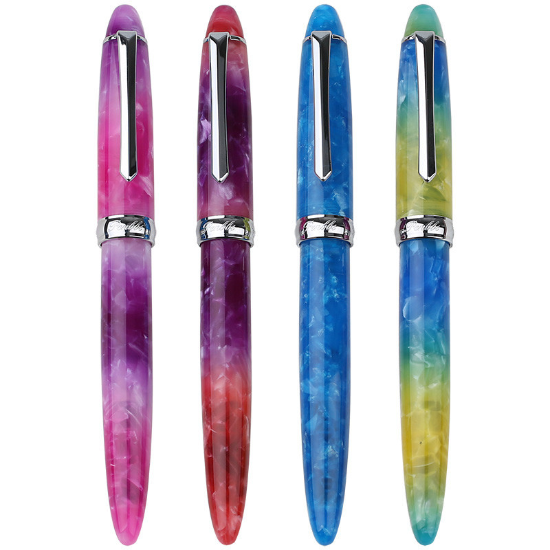 Luxury PENBBS 308 Stationery Acrylic China Fountain Pen Smooth Fine Nib Writing Gift W Box Fluorescence Color Absinth I160632448