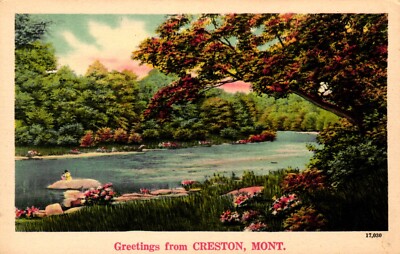 Greetings From Creston Montana Postcard