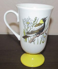 Set of 4 - Vintage Fred Roberts Bird Footed Pedestal Tea Coffee Mugs Wildlife — photo 4