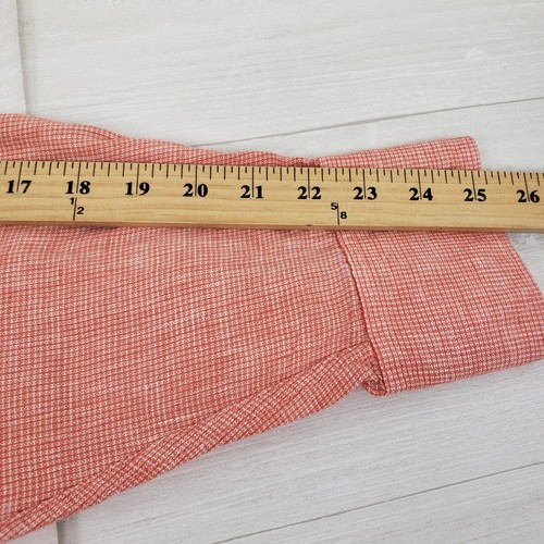 Camicia Tommy Bahama Relax 100% lino manica lunga uomo taglia XL rosa - Foto 13 di 15