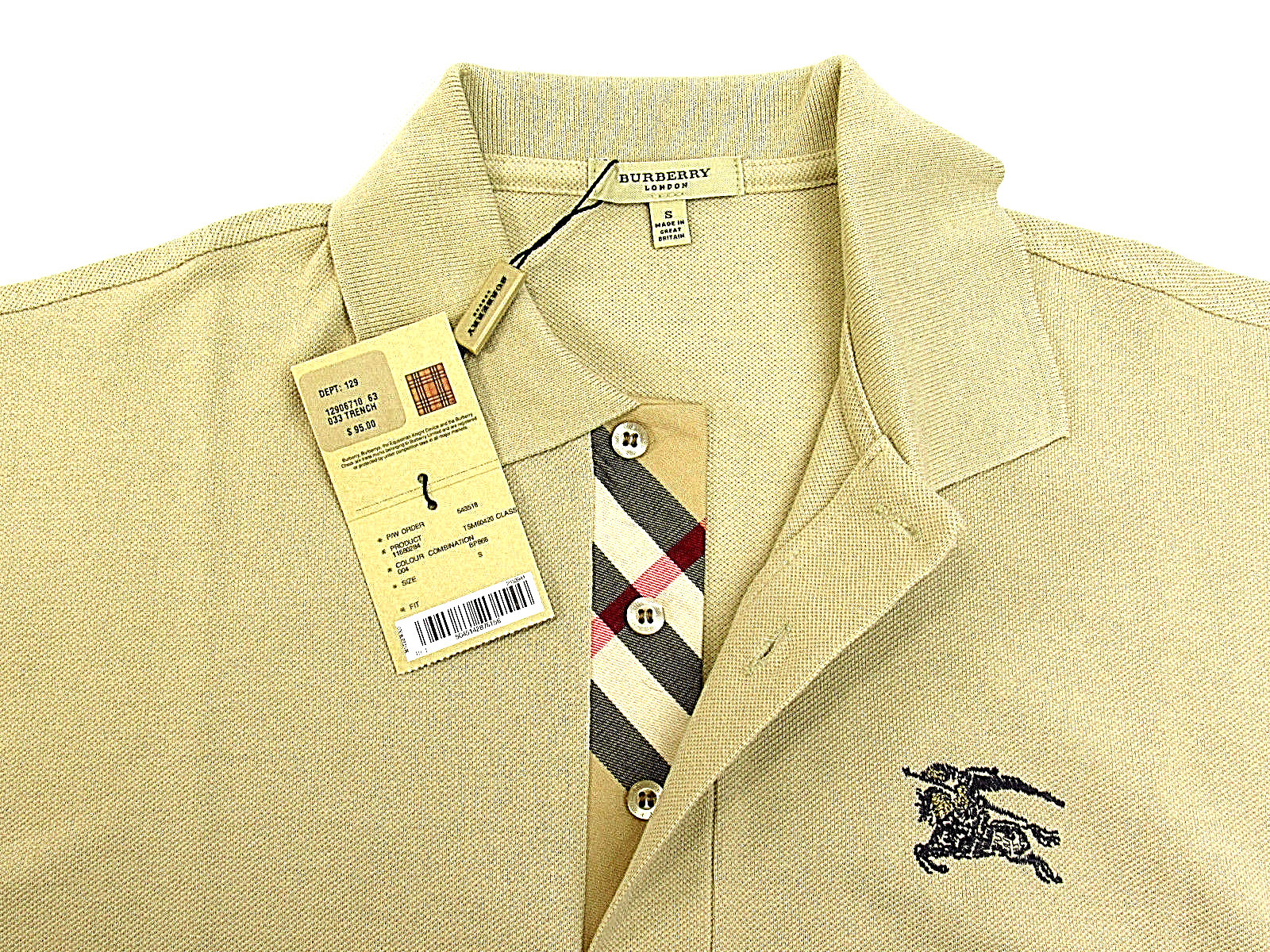 black and yellow burberry shirt